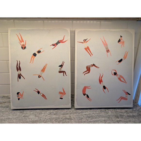 Other - Minnows I by Victoria Borges Stretched Canvas 12x16 Set Of 2 Prints